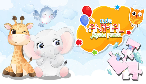 Cute animal jigsaw puzzle Steam capsule image
