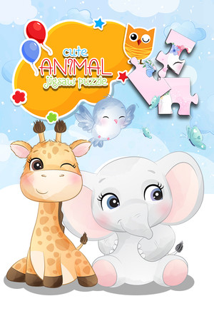 Cute animal jigsaw puzzle cover art