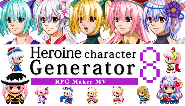 RPG Maker MV - Heroine Character Generator 8 Steam capsule image