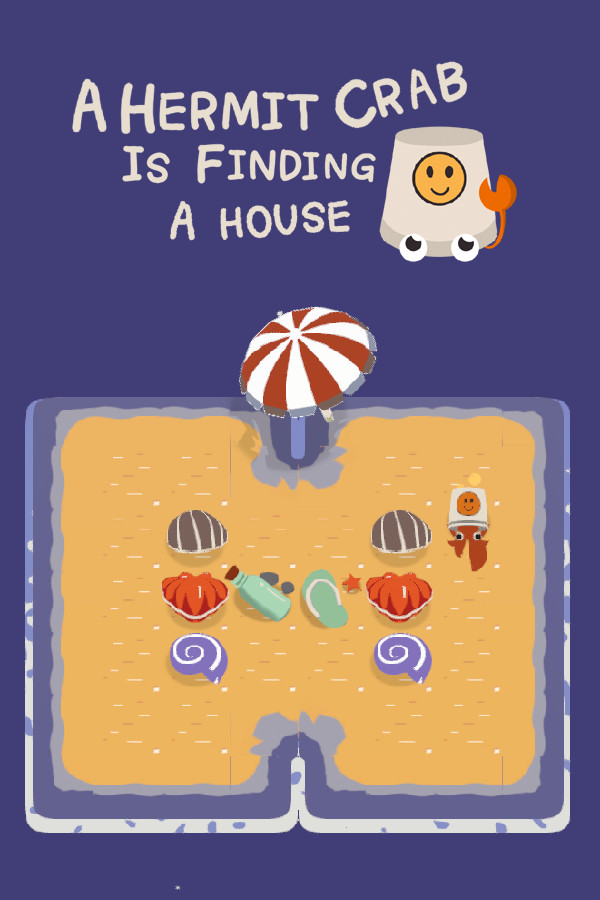 A hermit crab is finding a house