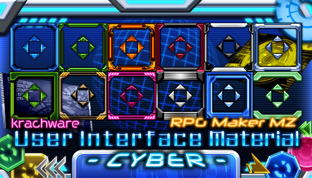 RPG Maker MZ - Krachware User Interface Material CYBER Steam capsule image