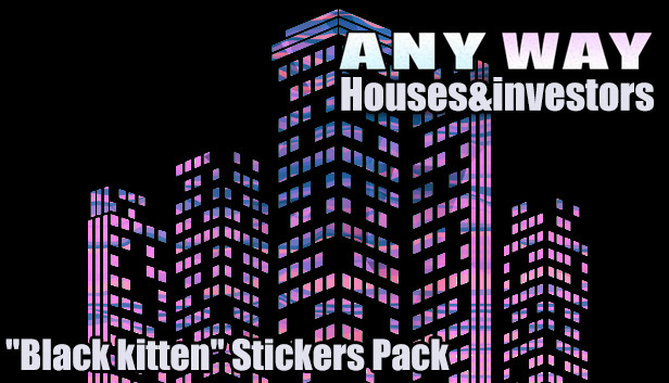 AnyWay! - "Black kitten" Stickers Pack Steam capsule image