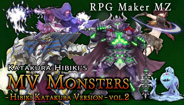 RPG Maker MZ - MV Monsters HIBIKI KATAKURA ver Vol 2 Steam capsule image