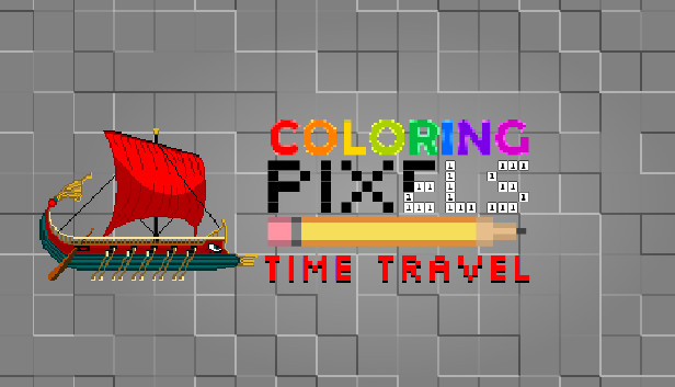 Coloring Pixels - Time Travel Steam capsule image