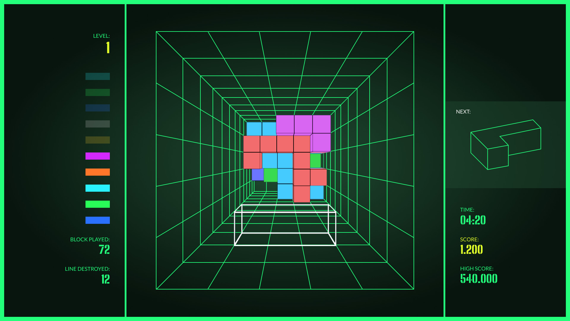 Oculus Quest 游戏《Tetrex 3D – Block Puzzle》方块拼图