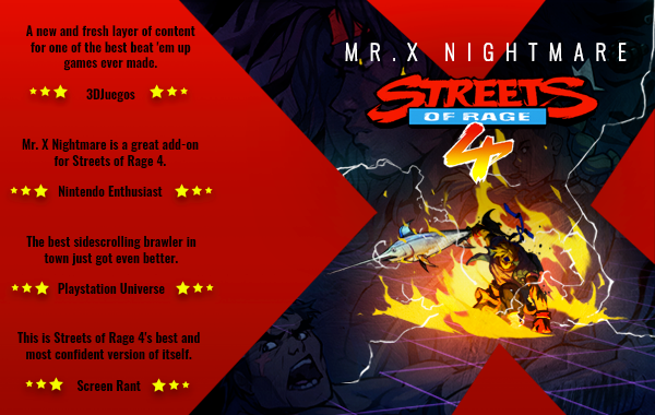 Streets of Rage 4 'Mr. X Nightmare' appears on SteamDB teasing possible DLC