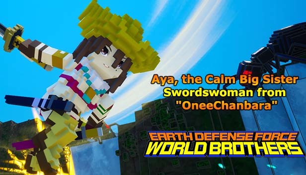 EARTH DEFENSE FORCE: WORLD BROTHERS - Aya, the Calm Big Sister Swordswoman from "OneeChanbara" Steam capsule image