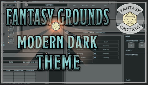 Fantasy Grounds - FG Theme - Modern Dark Theme Steam capsule image