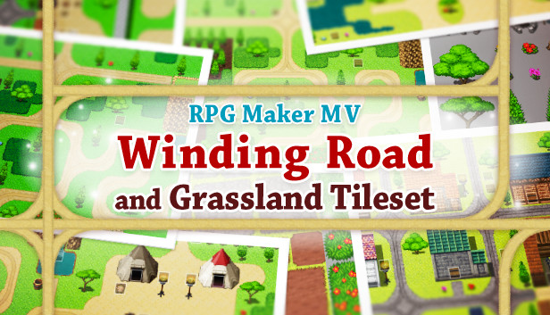 RPG Maker MV - Winding Road and Grassland Tileset Steam capsule image