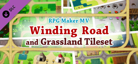 RPG Maker MV - Winding Road and Grassland Tileset header image