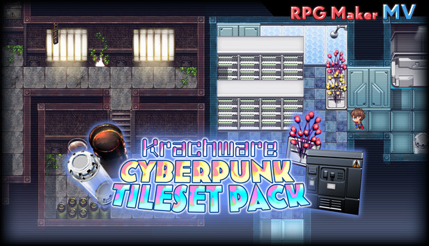 RPG Maker MV - Krachware Cyberpunk Tileset Pack Steam capsule image