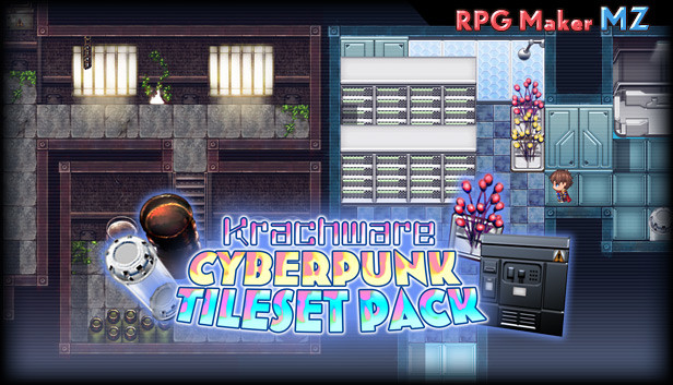 RPG Maker MZ - Krachware Cyberpunk Tileset Pack Steam capsule image