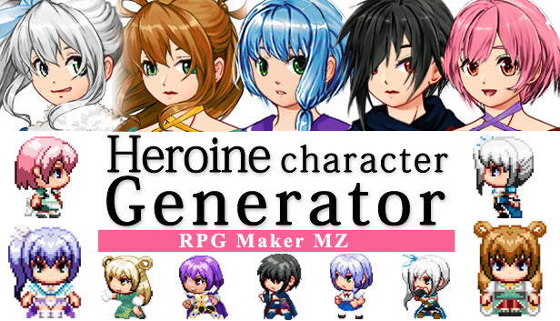 RPG Maker MZ - Heroine Character Generator for MZ Steam capsule image