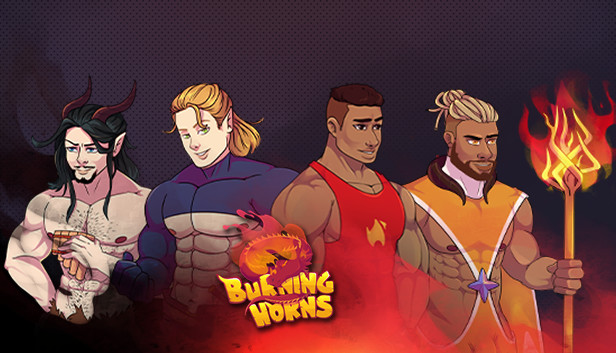 Burning Horns: A Bara Isekai JRPG Steam capsule image