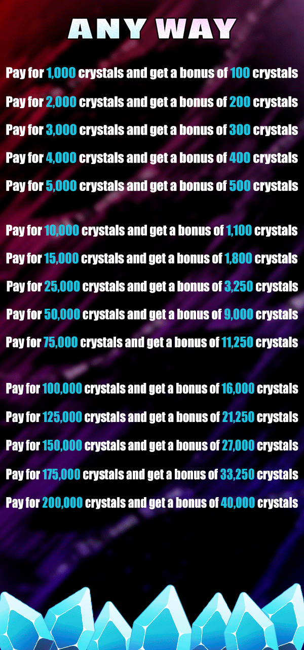 AnyWay! &#8211; 50,000 crystals