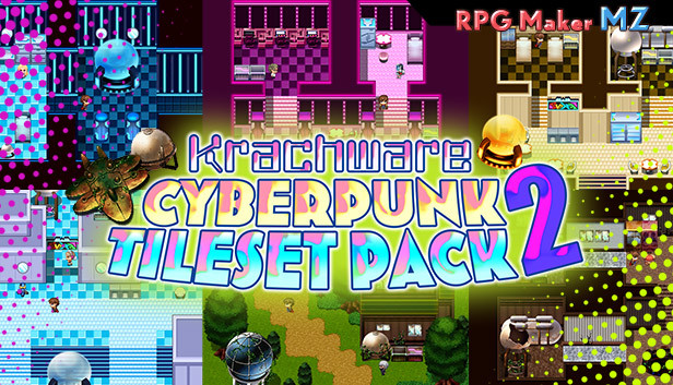 RPG Maker MZ - Krachware Cyberpunk Tileset Pack 2 Steam capsule image