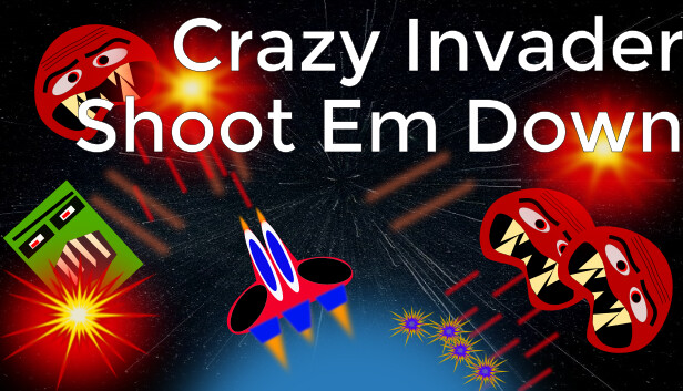 Crazy Invader ShootEm Down Steam capsule image