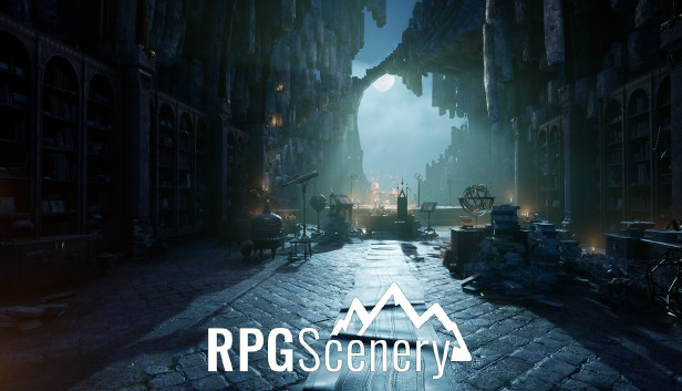 RPGScenery - Wizard Cave Scene Steam capsule image