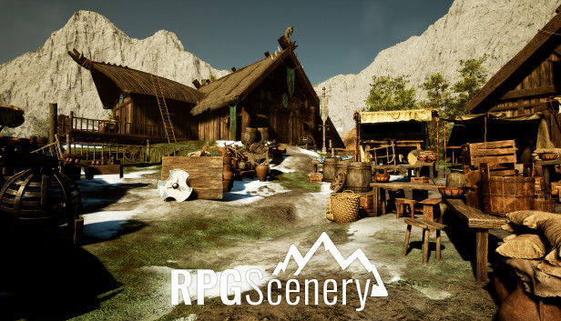 RPGScenery - Norse Village Scene Steam capsule image