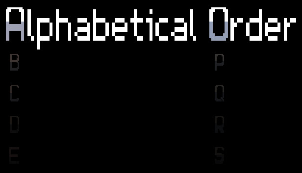 Alphabetical Order Steam capsule image