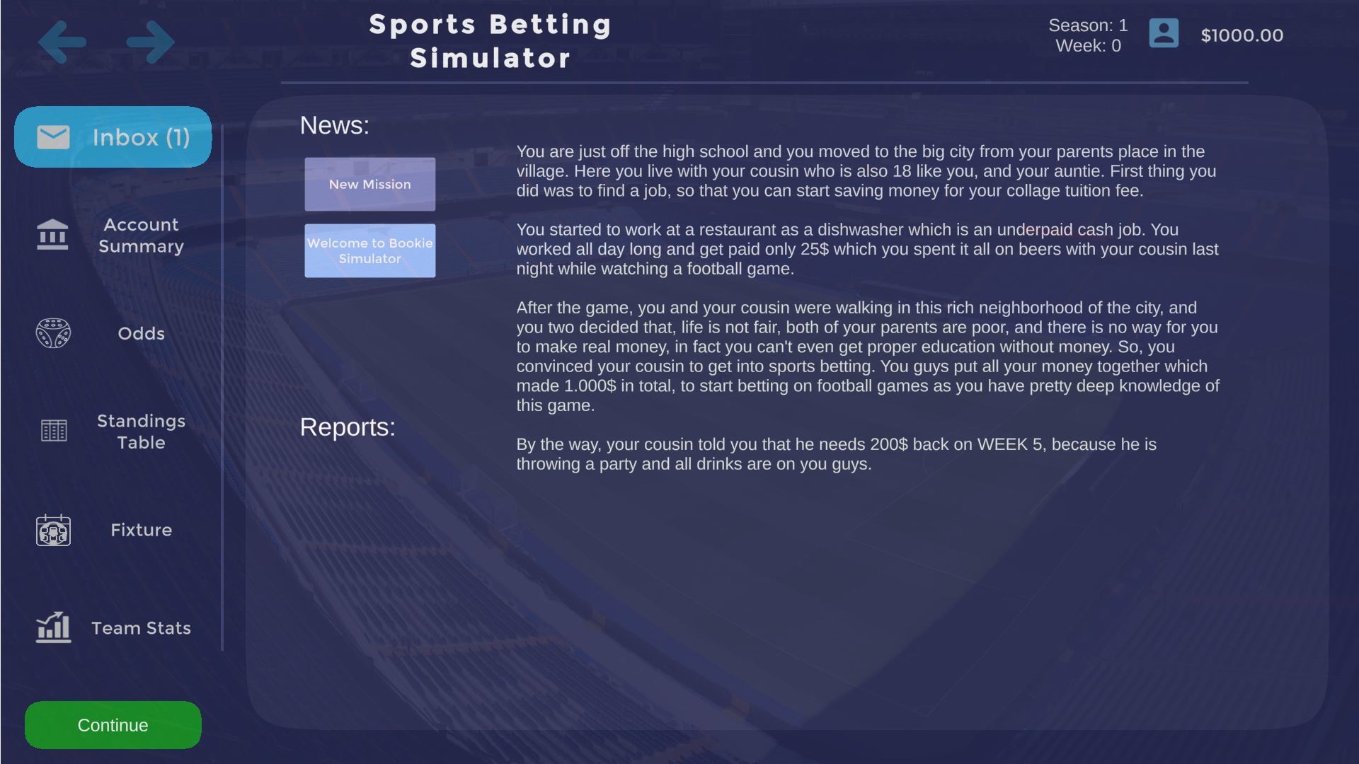 Sports Betting Simulator Screenshots · SteamDB