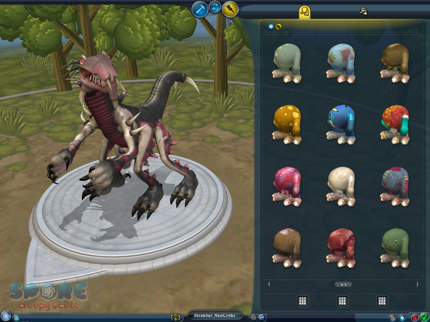spore bot parts