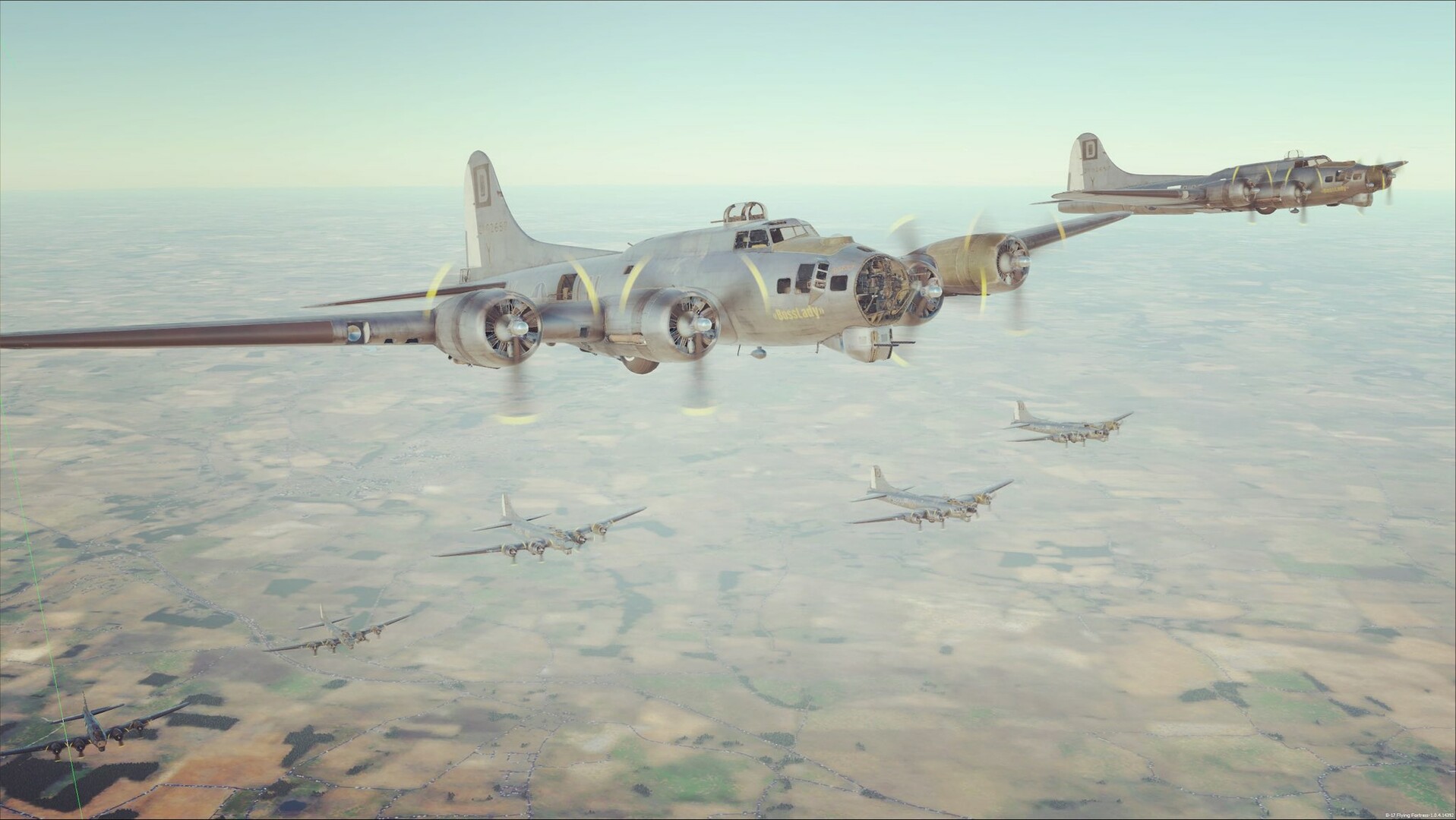 Aereo B-17 Flying Fortress Blood N’ Guts – Ornamento Natalizio Corgi Scala 1:175 Diecast Argento/Rosso - Foto 3
