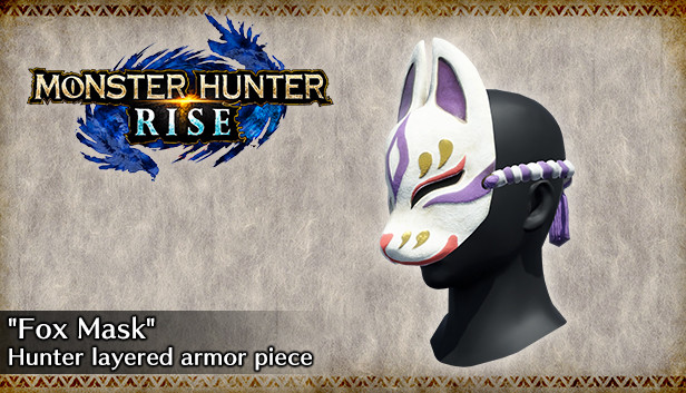 MONSTER HUNTER RISE - "Fox Mask" Hunter layered armor piece Steam capsule image
