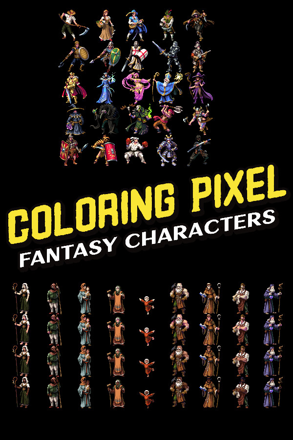 Coloring Pixel - Fantasy Characters