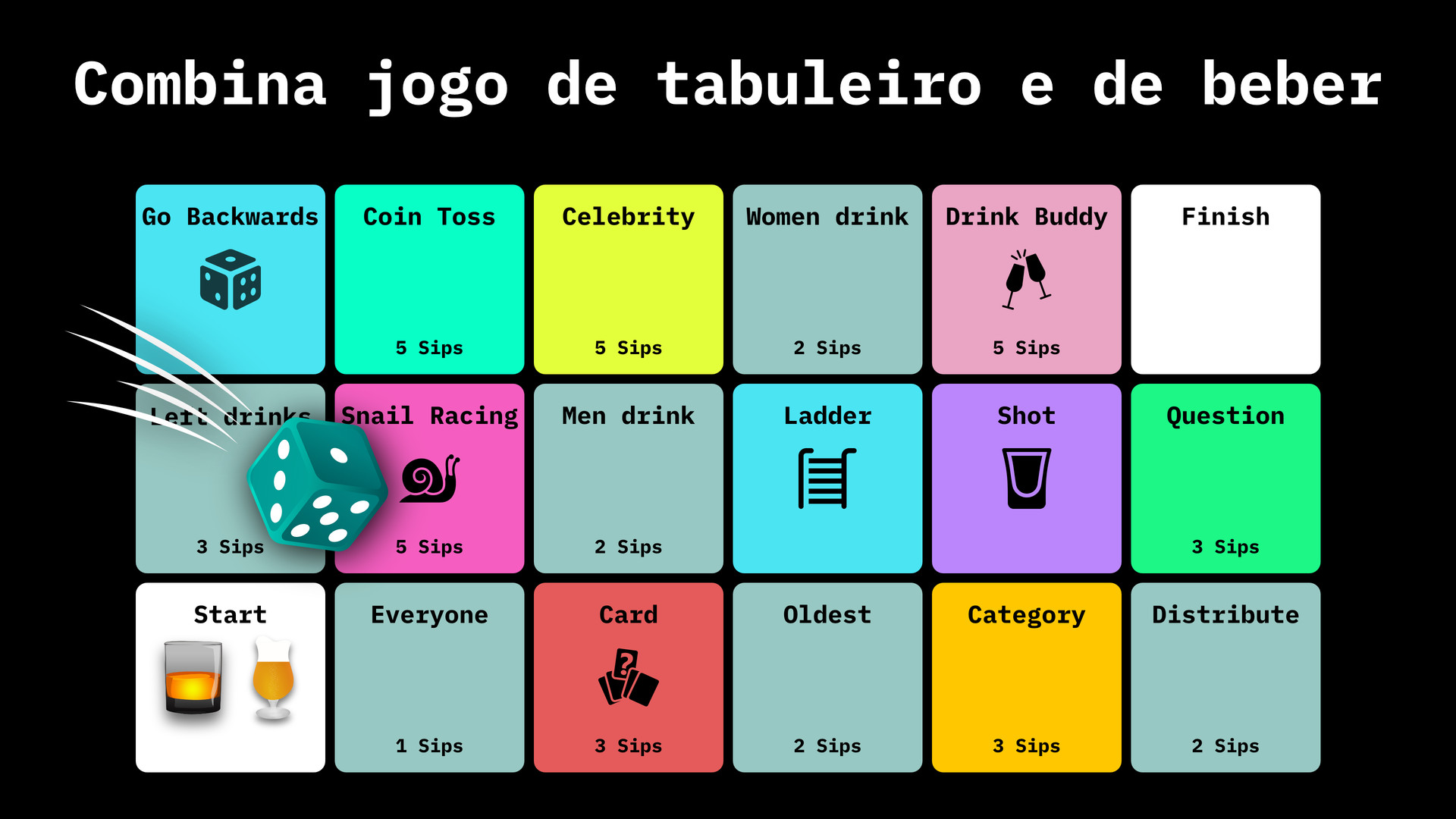 TABULEIRO - Google Drive  Jogos de bebida, Jogo de cartas, Tabuleiro