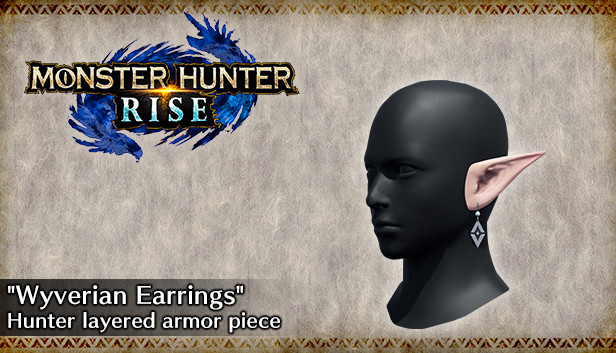 MONSTER HUNTER RISE - "Wyverian Earrings" Hunter layered armor piece Steam capsule image