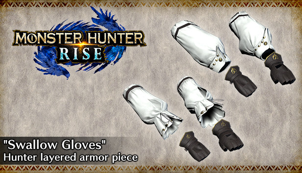 MONSTER HUNTER RISE - "Swallow Gloves" Hunter layered armor piece Steam capsule image