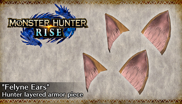 MONSTER HUNTER RISE - "Felyne Ears" Hunter layered armor piece Steam capsule image