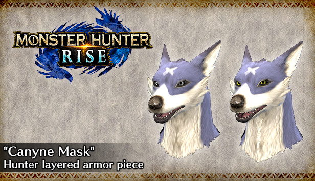 MONSTER HUNTER RISE - "Canyne Mask" Hunter layered armor piece Steam capsule image
