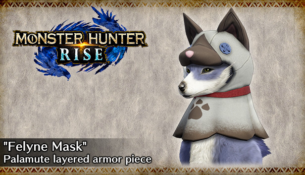 MONSTER HUNTER RISE - "Felyne Mask" Palamute layered armor piece Steam capsule image