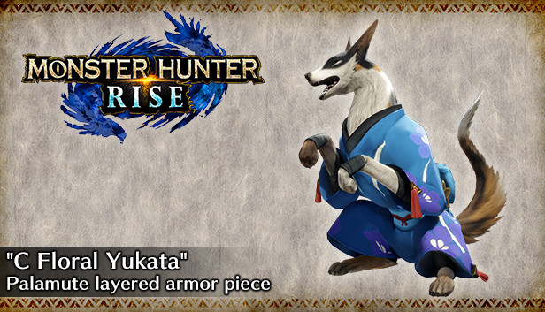 MONSTER HUNTER RISE - "C Floral Yukata" Palamute layered armor piece Steam capsule image