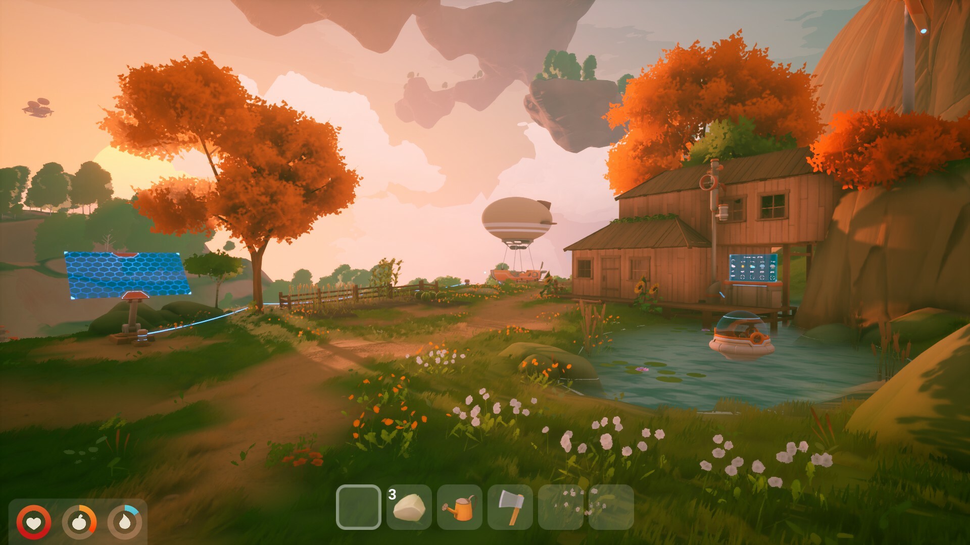 Solarpunk - a first person survival craft game - follow us on Kickstarter   Multiplayer, farming, base building, crafting, floating islands and  AIR-SHIPS 😮 Solarpunk is a survival game in a technically