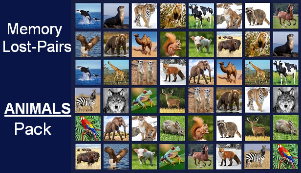 Memory Lost-Pairs - Animals Steam capsule image