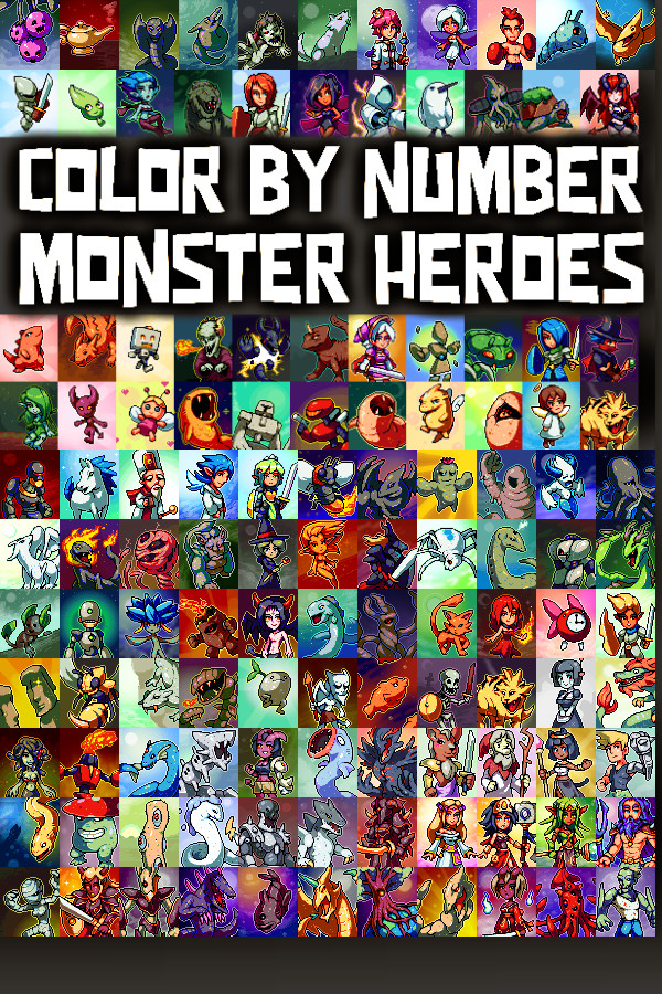 Color by Number - Monster Heroes