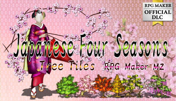 RPG Maker MZ - Japanese Four Seasons Tree Tiles Steam capsule image
