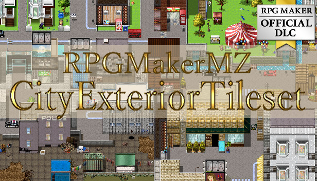 RPG Maker MZ - City Exterior Tileset Steam capsule image