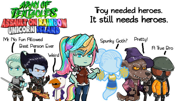 Army of Tentacles: Assault on Rainbow Unicorn Island Steam capsule image