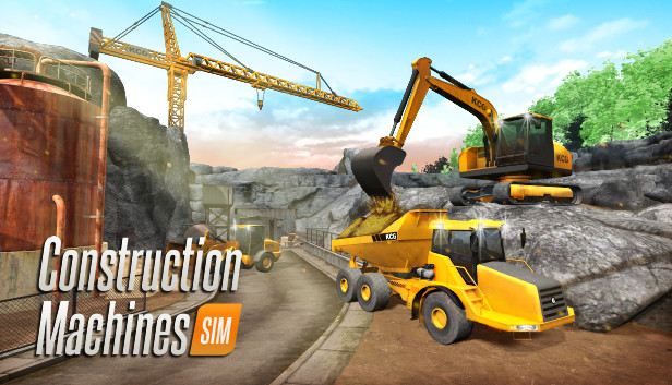 Construction Machines SIM: Bridges, buildings and constructor trucks simulator Steam capsule image