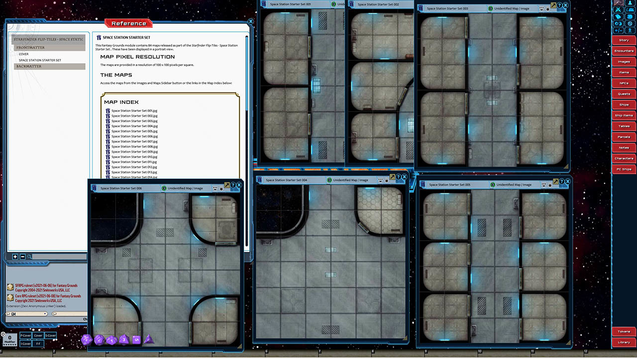 Fantasy Grounds - Starfinder Flip-Tiles - Space Station Starter Set on ...