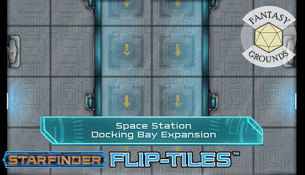 Fantasy Grounds - Starfinder Flip-Tiles - Space Station Docking Bay Expansion Steam capsule image