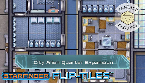 Fantasy Grounds - Starfinder Flip-Tiles - City Alien Quarter Expansion Steam capsule image