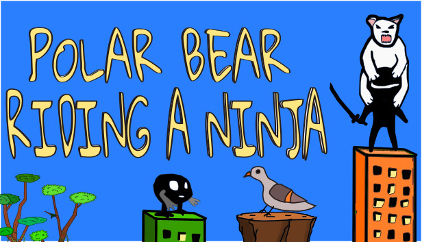 Polar Bear Riding A Ninja Steam capsule image