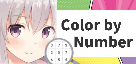 Anime Manga Style Girl - Color By Number Pixel Art Coloring Cover Image