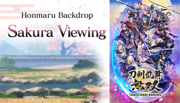 Touken Ranbu Warriors - Honmaru Backdrop "Sakura Viewing" Steam capsule image