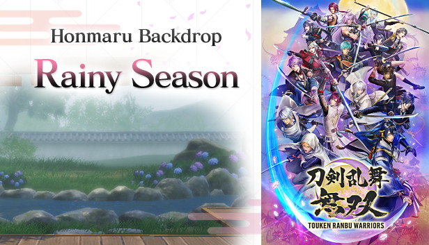 Touken Ranbu Warriors - Honmaru Backdrop "Rainy Season" Steam capsule image